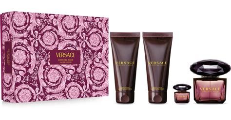 versace crystal noir gift set uk|versace crystal noir body cream.